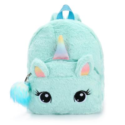 China Other Big Eyes Kid Bag Plush Unicorn Embroidered Wholesale Bags For Girl Backpack For Kids for sale