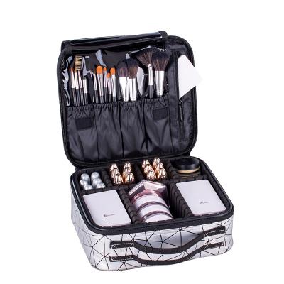 China Custom Makeup Cosmetic Case Bohemian Portable Bag Travel Makeup Brush Bag Kit Makeup for sale