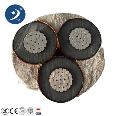 China 11kv medium voltage underground aluminum cable / 50mm / 3x240mm2 pvc electric cables in pakistan for sale