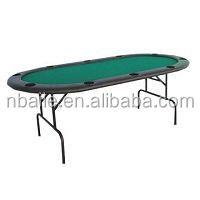 China 84 Inch Wooden Poker Table With Folding Steel Leg for sale