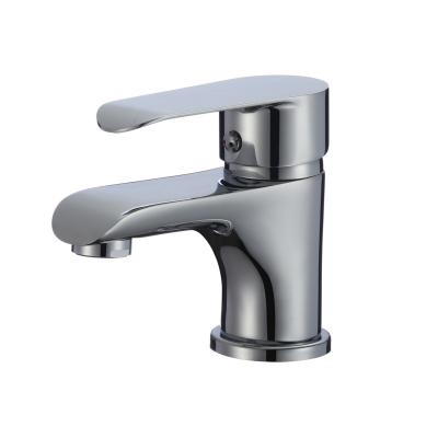 China Contemporary Single Handle Basin Mixer Tap Durable Chrome Basin Faucet Brass Metered Mixer Taps for sale