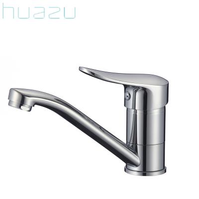 China Cold And Hot Taps Classic Single Handle Metered Neck Long Sink Faucet Kitchen Deck Mounted Brass Mixer Taps for sale