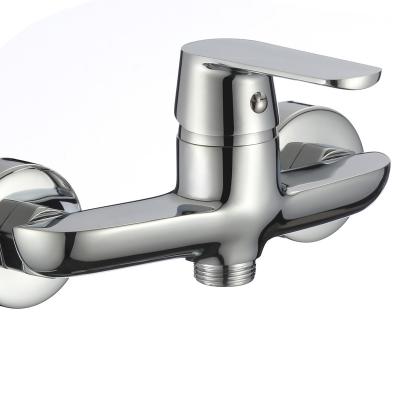 China Without Slide Bar Silver Luxury Home Sanitary Ware Brass Single Handle Bathroom Shower Mixer Tap for sale