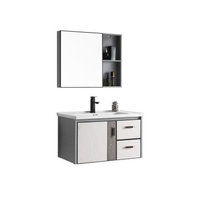 China French Acrylic Defog Antique 80mm Hotel Drop-in Bathroom Vanities With Side Cabinet Suction Cupboards With Undermount Style Sink for sale