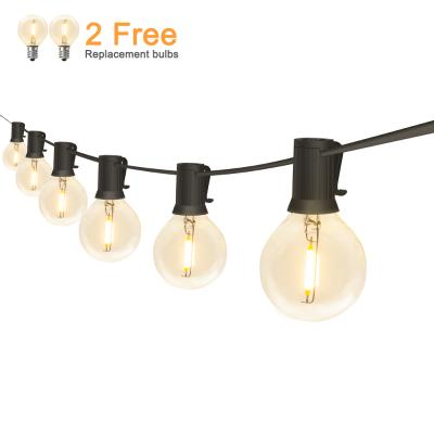 China Global G40 Copper Led Waterproof Outdoor Hanging Bulb LED String Lights 10W Vintage Edison Bulbs 18Ft Led Holiday Light Lighting for sale