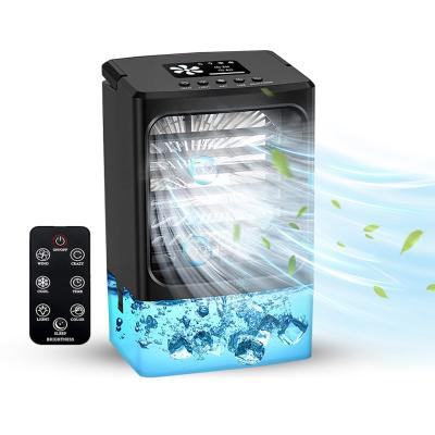 China Personal Portable Small Blower Water Humidifier Air Conditioner Fan Air Cooler For Home Office With 7 Led Colors for sale