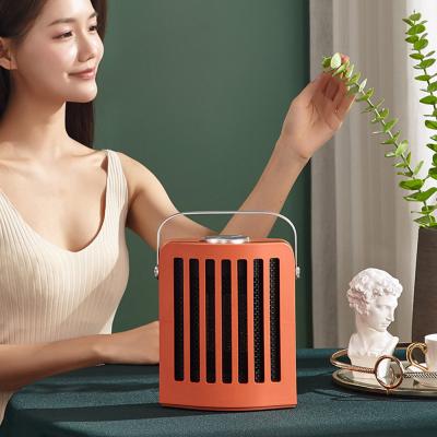 China Hotel Newest Mini Desktop Heater Portable Electric Heater With Adjustable Thermostat 950W ptc Heater Fan for sale