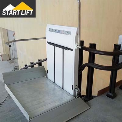 China Easy Operation Safety Convenience START 250Kg Upright Stair Lift Inclined Platform Wheelchair Lift Stair Lift for sale