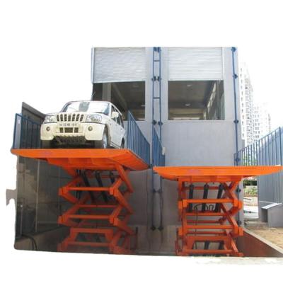 China Hotels START 4000KGS 5M Height Heavy Duty Hydraulic Car Lift Basement Car Scissor Lift for sale