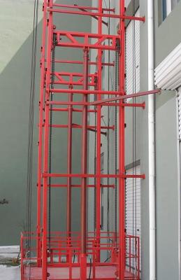 China Hotels Warehouse Material Goods Lift Hydraulic Cargo Lift Single Mast Lift for sale