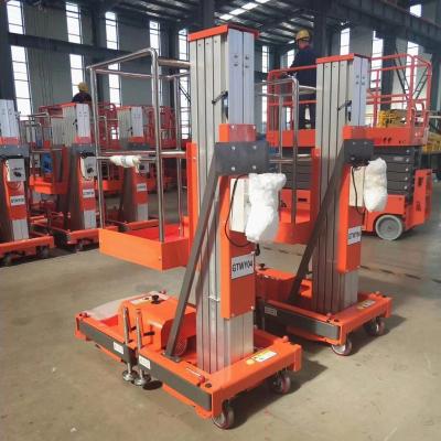 China High Quality Aerial Work Vertical Single Mast Adjustable Aluminum Aerial Work Platforms for sale