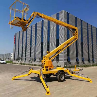 China BEGINNING 8M Aerial Lift Trailer Mounted Boom Construction Work Platforms Man Bucket Lift For Construction for sale