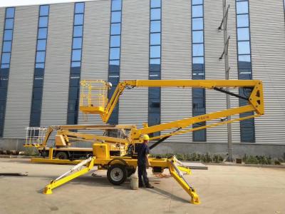 China Aerial HIGH QUALITY Towable Construction Work Man Lift Cherry Pickers Aerial Bucket Lift Boom Lift for sale