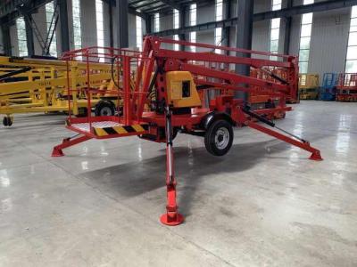 China Aerial ISO China Construction Works START CE Genie High Quality Diesel And Electric Power Towable Man Lift Boom for sale