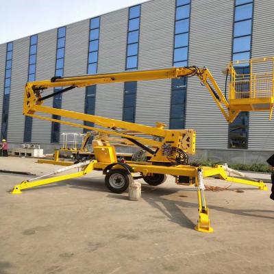 China Overhead Construction Works Cherry Hydraulic Picker Man Mobile Telescopic Trailer Truck Mounted Towable Articulated Boom Lift for sale