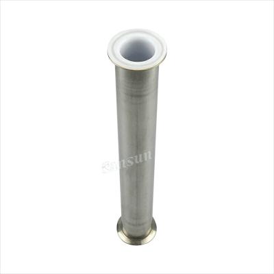 China Petroleum Stainless Steel Sanitary Tri Clamp PFA Lined Pipe Fitting Tube Elbow for sale