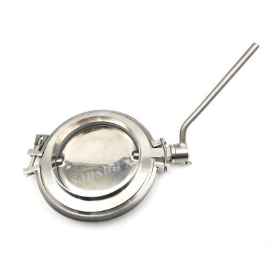 China DN400 General Sanitary Stainless Steel Welded Ends Powder Butterfly Valve for sale