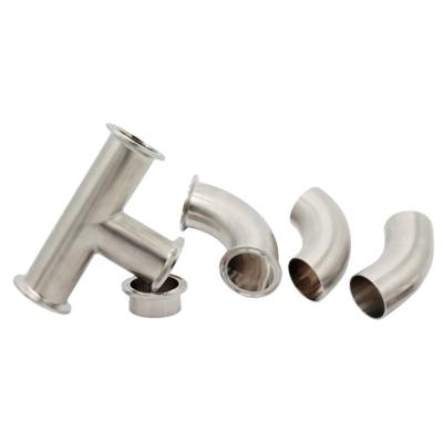 China Sanitary Dairy Grade Stainless Steel Welded Threaded Pipe Fittings Elbow For Food And Beverage Industry for sale