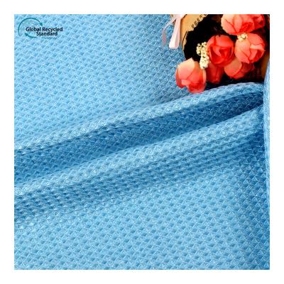 China Customized Wholesale Antistatic 82%RPET18%NYLON Microfiber Waffle Fabric for sale