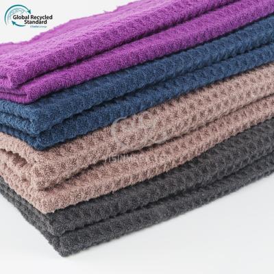 China Anti-Static Waffle Microfiber Eco-Friendly Fabric In Roll Clean Towel Cloth RPET Foot Bath Cover Beach Towel 70%rpet Nylon Nylon for sale