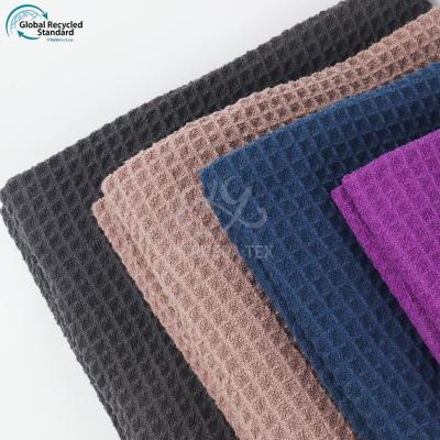 China GRS 35%RPET Anti-Static Nylon Massage Towel Waffle Microfiber Fabric In Roll Cloth RPET Clean Towel Cloth Foot Bath Cover Beach Towel for sale