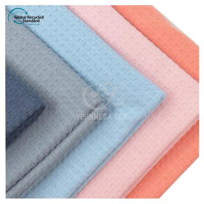 China Wholesale REUSED ANTI-STATIC GRS RPET NYLON customized production most popular matte waffle fabrics for hair drying turban for sale