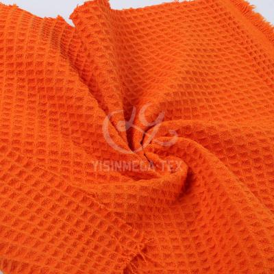 China Memory Recycled Factory Medium Sportswear Waffle Fabric Polyester Knit Dry Fit Honeycomb Fabric Microfiber Waffle for sale