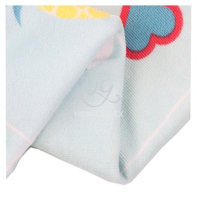 China Printed Microfiber Terry Towel Cloth Anti-static Knitting Selling Clean Household Beach Towel Microfiber Cloth for sale