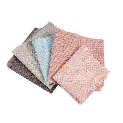 China Large Granule and Stripe Side Compressed Microfiber Knitting Cheap Towel Clean Household Mop Wash Station and Cheap Kitchen Clean Cloth for sale