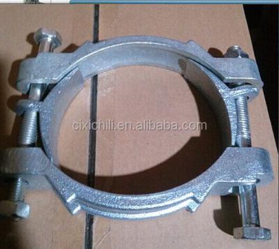 China Flexble /rigid pipe fittings names describe double bolt SL pipe clamp for sale