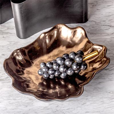 China ceramic & Glaze Endless Fruit Series Ceramic Tray Home Decoration Soft Decoration for sale