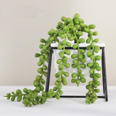 China Environmental Friendly Artificial Hanging Succulents Wholesale Home and Garden Decoration Faux senecio Succulents for sale