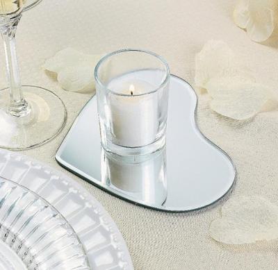 China Economic Square Hexagon Rectangle Irregular Different S Shaped Heart Moon Mirror Candle Dish Set Of 3,5,8 Mirror Candle Holder Elegant for sale