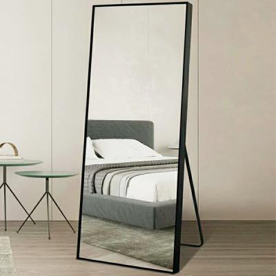 China Full Mirror Metal Minimalist Golden Frame Mirrors Wall Mounted Furniture Living Room for sale