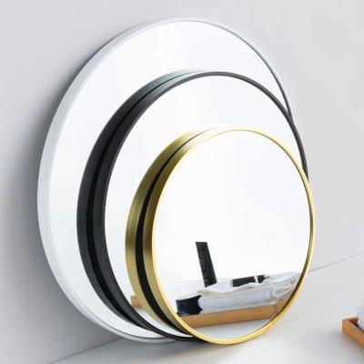 China Minimalist Metal Floor Large Frame Aluminum Alloy Arch Living Room Wall Mounted Hanging Standing Mirror for sale