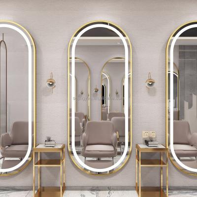 China Full Body Economical European Track Long LED Smart Wall Mirror, Good Quality Hair Light Salon Mirror Amazon Hot Sales JY Factory for sale