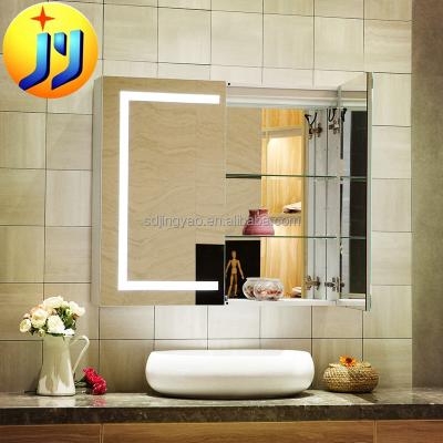 China Wholesales Modern High Quality Wooden Bathroom LED Medicine Mirror Cabinet, Wooden Cabinets with China Factory Price for sale