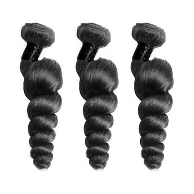 China LOOSE WAVE Virgin Hair Bundles With Closure Brazilian Loose Wave Bundles, 100%Remy Hair Weft for sale