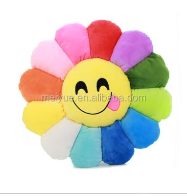 China Hot Sale Plush Factory Cheap Custom Emoji Plush Flower Shaped Pillow for sale