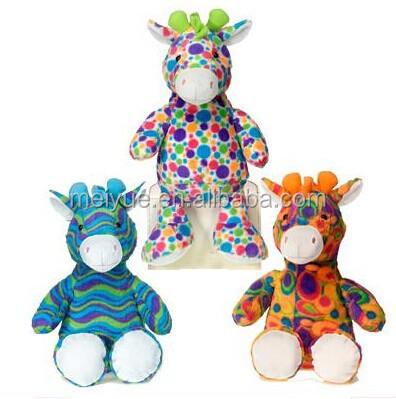 China Lovely Colorful Plush Stuffed Giraffe Stuffed Soft Toy for sale