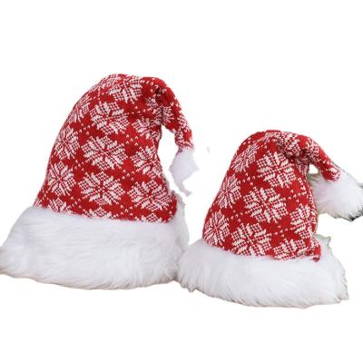 China Christmast Ornament Decoration Christmas Ornament Red Santa Christmas Hats High Quality Plush for sale