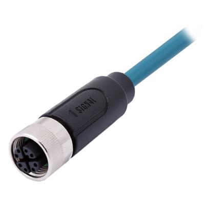 China Automotive M12 X Coding 8 Pin Cable Connector Straight Male / IP67 / Female Waterproof IP68 for sale