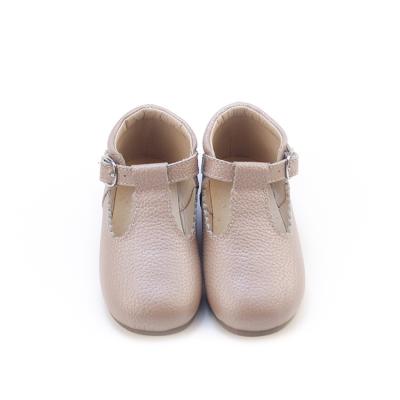 China 2021 Light Genuine Leather T-bar Shoes Tough Sole Mary Jane Baby Shoes Toddler Shoes for sale