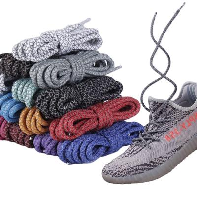 China Around Amaizon And Yeezay Reflective Safety Glowing Reflective 3AM Runner Shoe Laces Round Running Ebay Hot Sale 120cm 350 500 Laces for sale