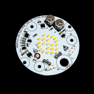 China Down Light Customization 75mm PCB Design AC127V, Dimming TRIAC, Flicker Free, High PF 6W 12W DOB AC LED Module for sale