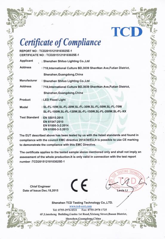 CE - Shenzhen Shiluo Lighting Co., Ltd.