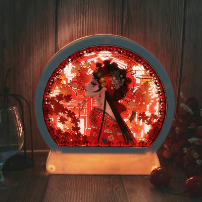 China 3d light and shadow animation indoor custom night lights, creative gift advertising lights, paper cutting lights for sale