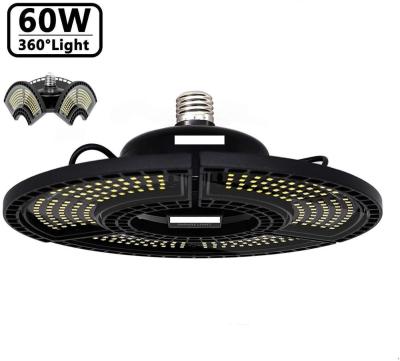 China Deformable Warehouse 60W 7200LM LED Garage Ceiling Lights, IP65 Waterproof UFO LED High Bay Light for sale