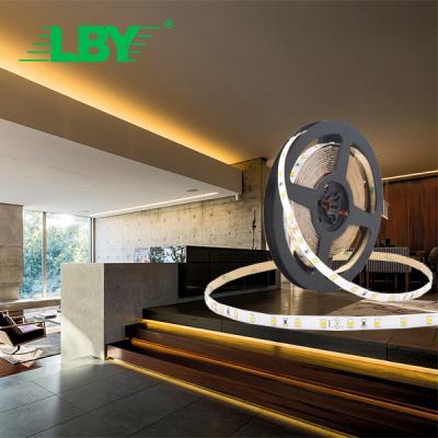 China LBY Residential Flexible Led Strip White Cover Cri 80 Smd 2835 Led Strip Lights 5M 120Leds/M 12W Led Strip 24V for sale