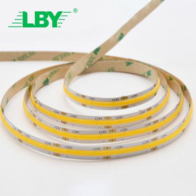 China LBY High Quality Cheap 12V 24V 900 Magic Cob Led Strip Kit Ip54 Ip65 Ip67 20 Meter 24 Volt Dc Flexible Cob Rgb Led Strip Light for sale